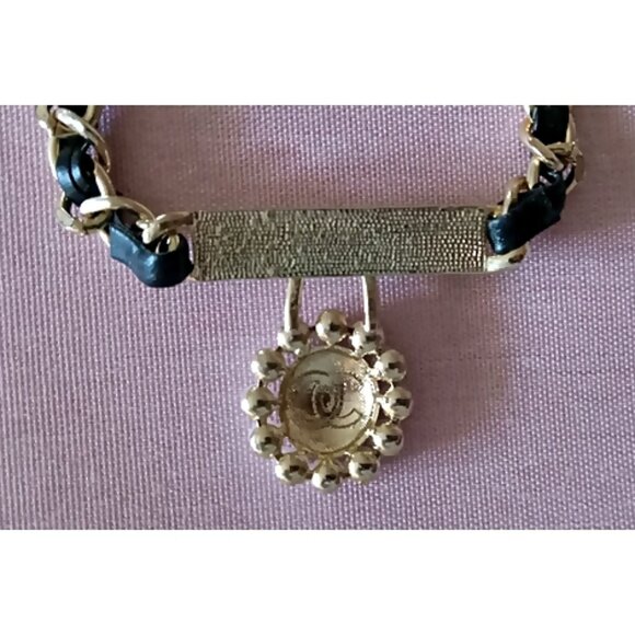 Fashion Jewelry Choker Gold & Black Faux Pearls - Picture 2 of 7